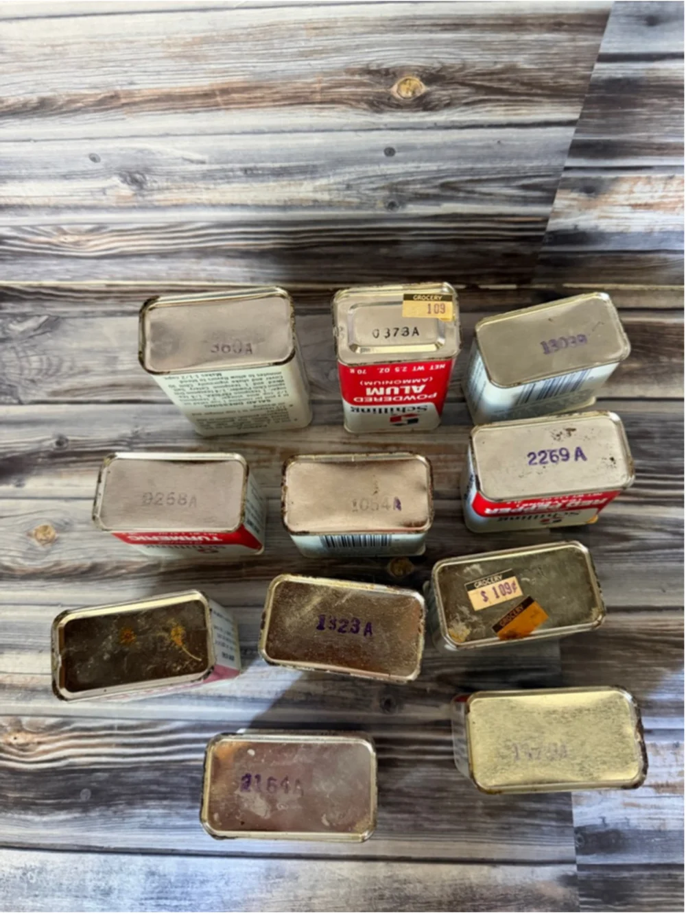 Vintage schilling spice tin collection